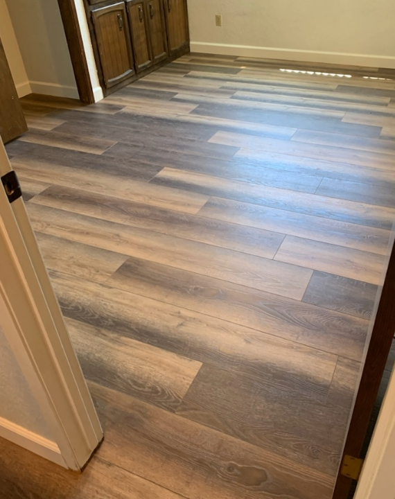 Installed laminate flooring in home